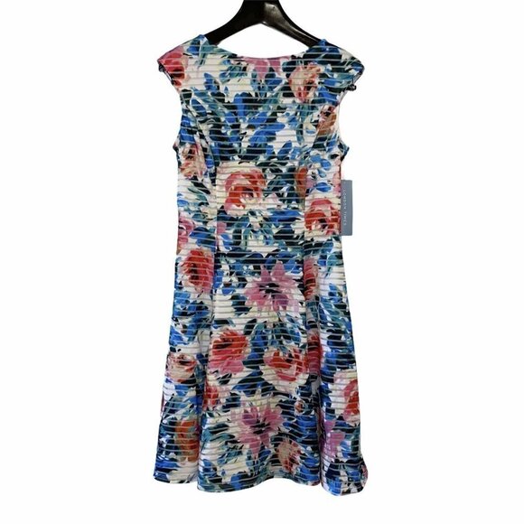 NEW London Times Cap Sleeve Fit And Flare Dress 6 - Picture 1 of 8